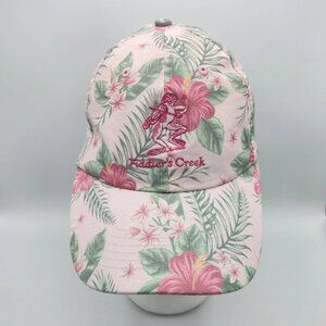 Fiddlers Creek Imperial Tropical Floral Adjustable Strap Hat EUC Pink Green